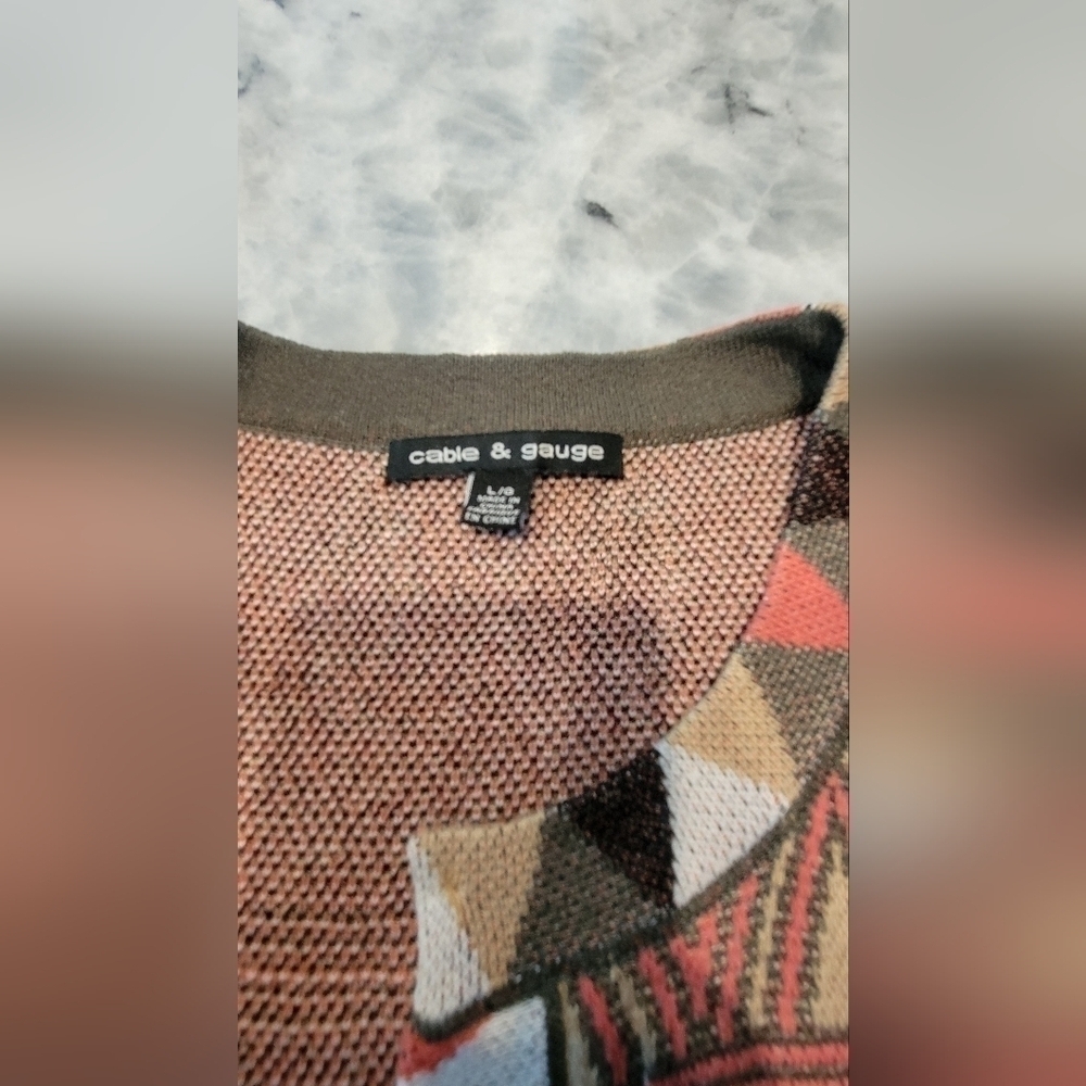 Cable & Guage Print Sweater - Picture 5 of 5